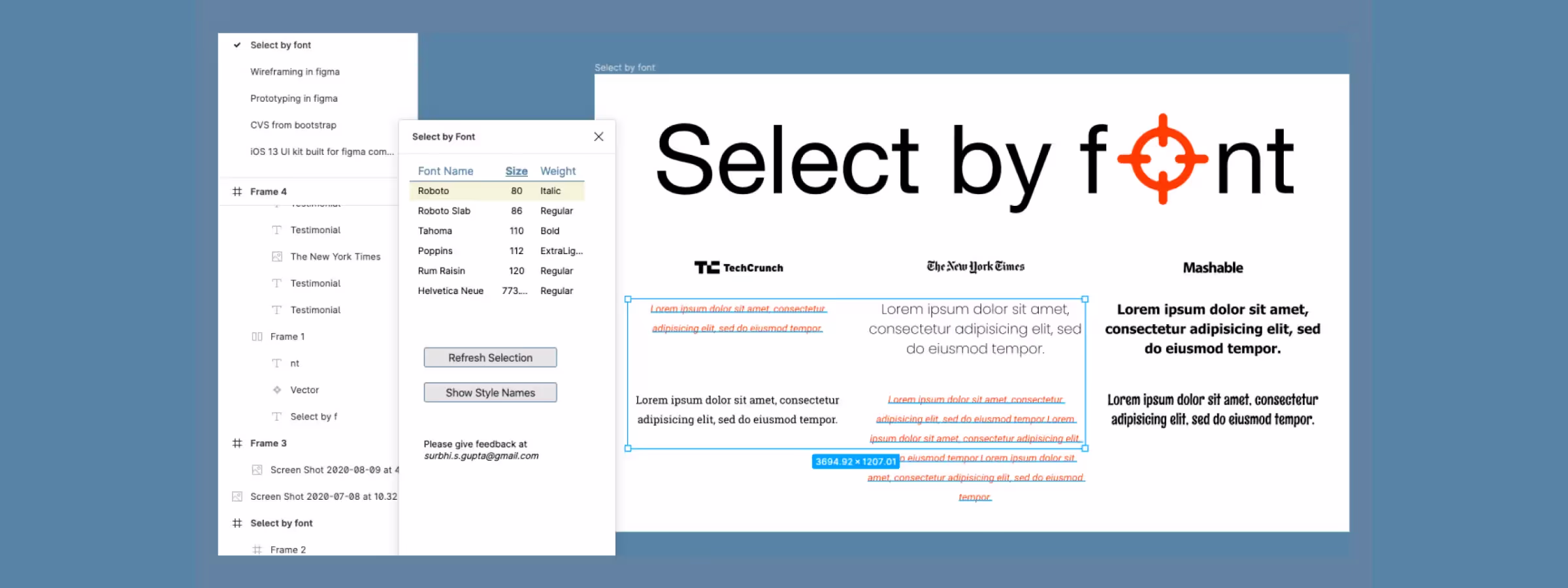 Gérez plus facilement vos textes avec le Plugin Figma “Select by Font”