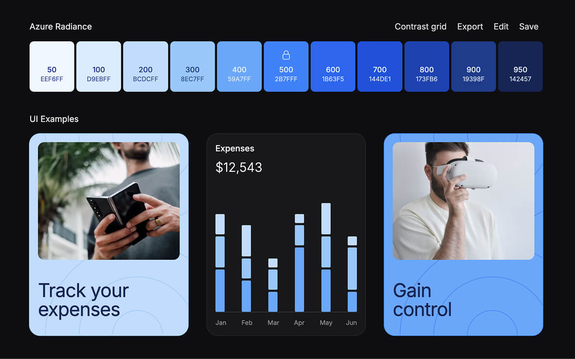 Capture d'écran de Gestion des couleurs via Tailwind - Interface et design UX/UI
