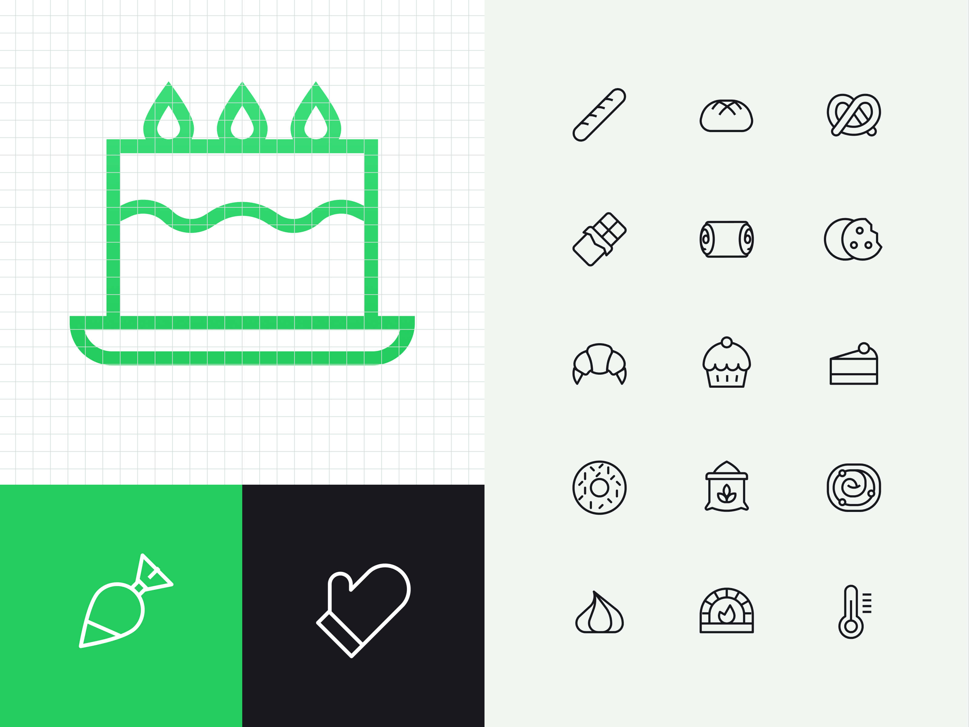Bakery Pastry  Icon Pack