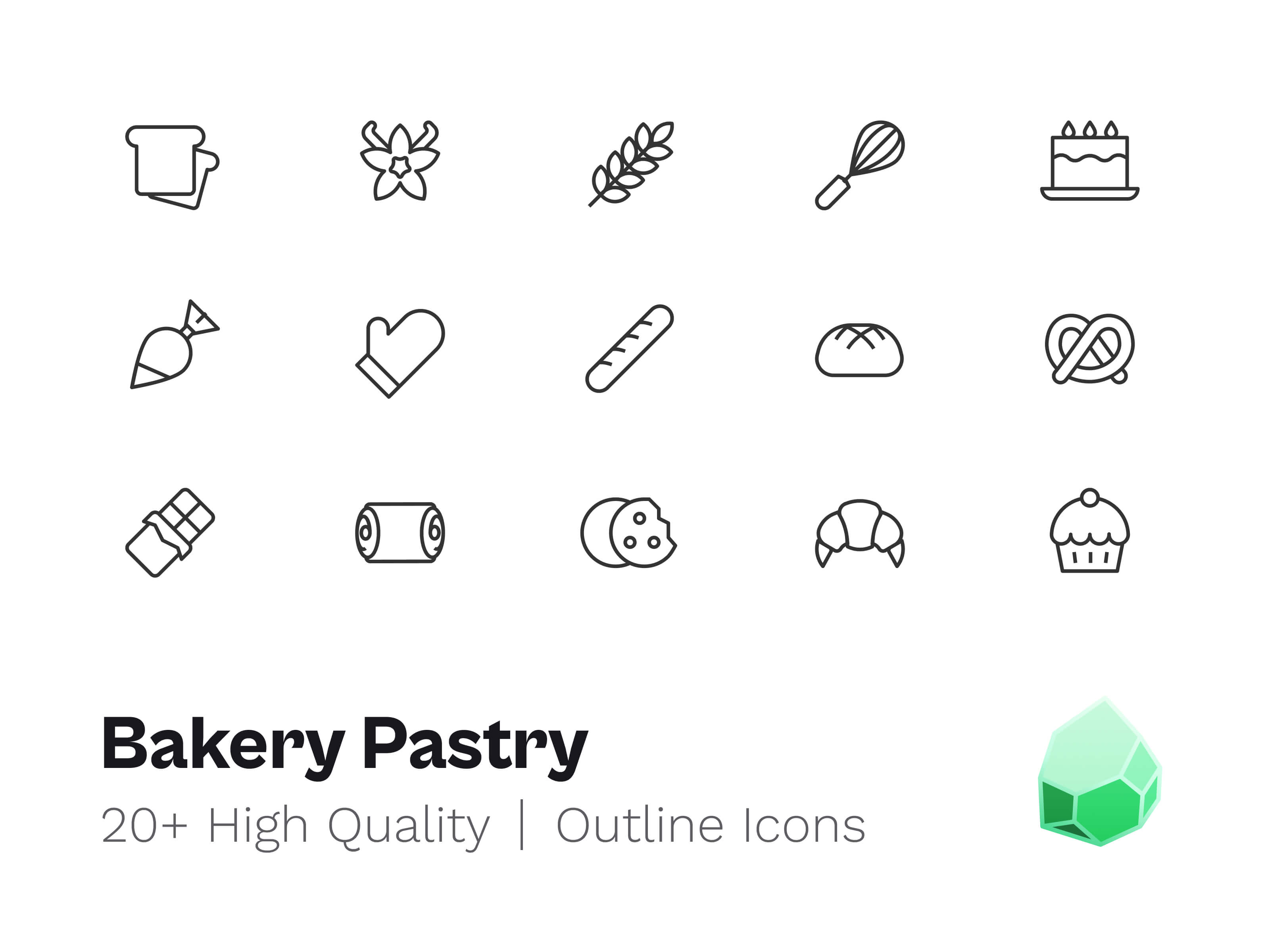 Bakery Pastry  Icon Pack