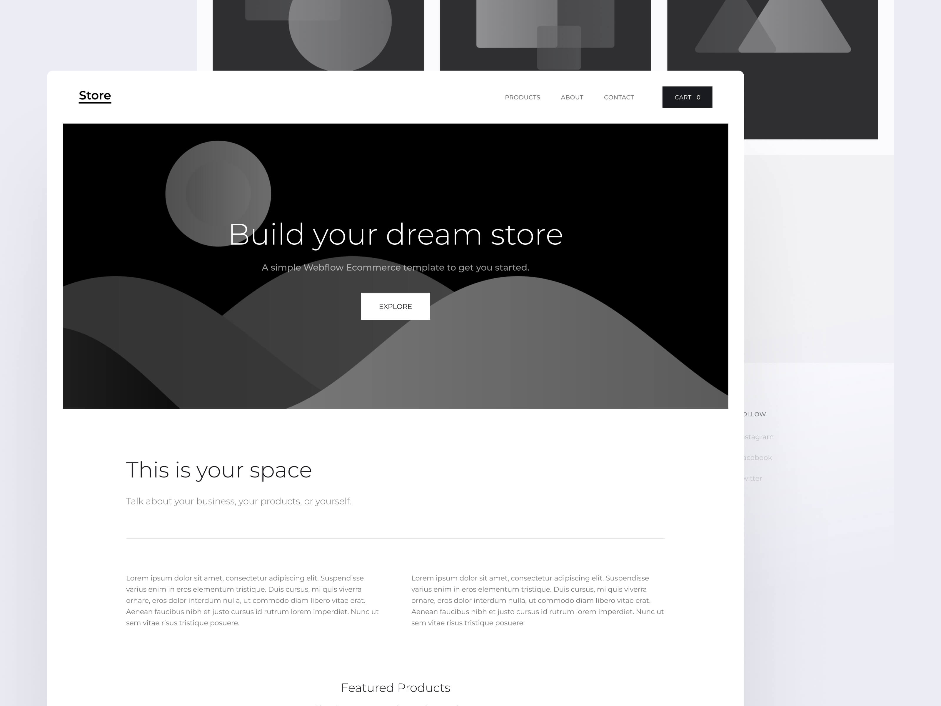 Store Starter Website Template